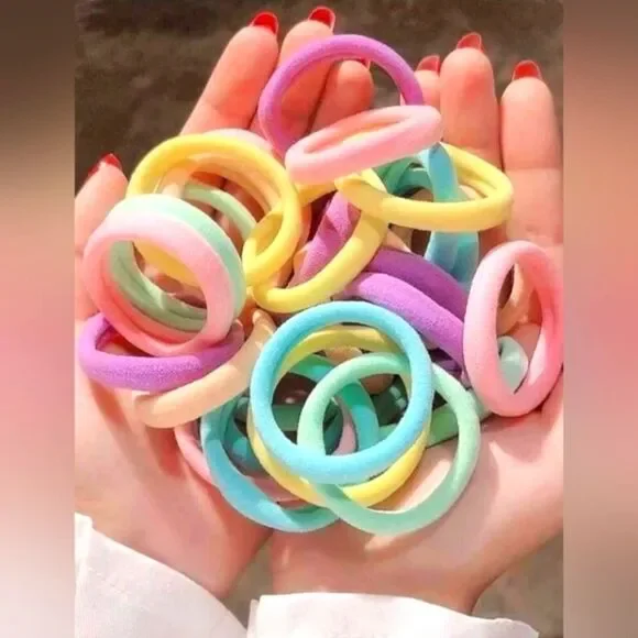 💕5/$18 20 Bright Colored Hairties - Picture 1 of 4